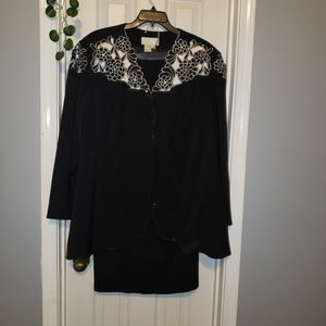 Sequin trimmed Skirt set